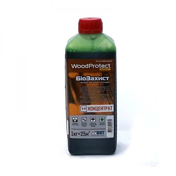 Біозахист концентрат DDT WoodProtect 1 л Зелений