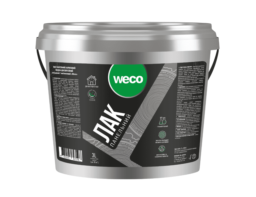 Лак панельний WECO напівматовий 3л