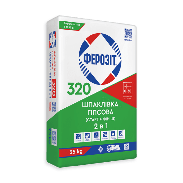 Шпаклівка Ферозіт 320 фінішна 25 кг