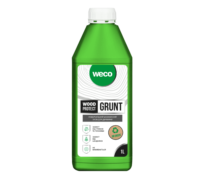 Біозахист для деревини Wood Protect Grunt "WECO" 1л